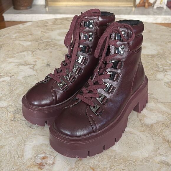 Call It Spring AVRIIL Chunky Heel Lace Up Ankle Boots Vegan - Picture 5 of 16